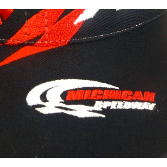 American Needle Michigan Speedway 97 Hat Black Red Adjustable Baseball Cap - Picture 2 of 9